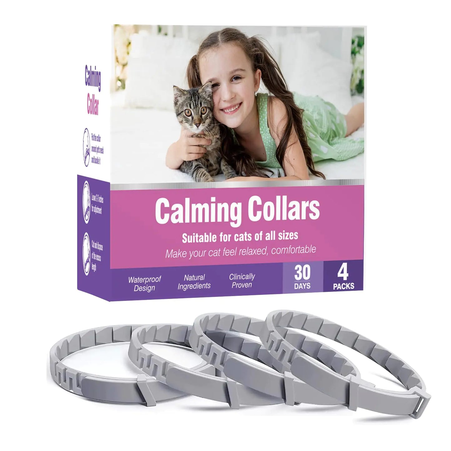 Soothing Cat Pheromone Collars 4-Pack
