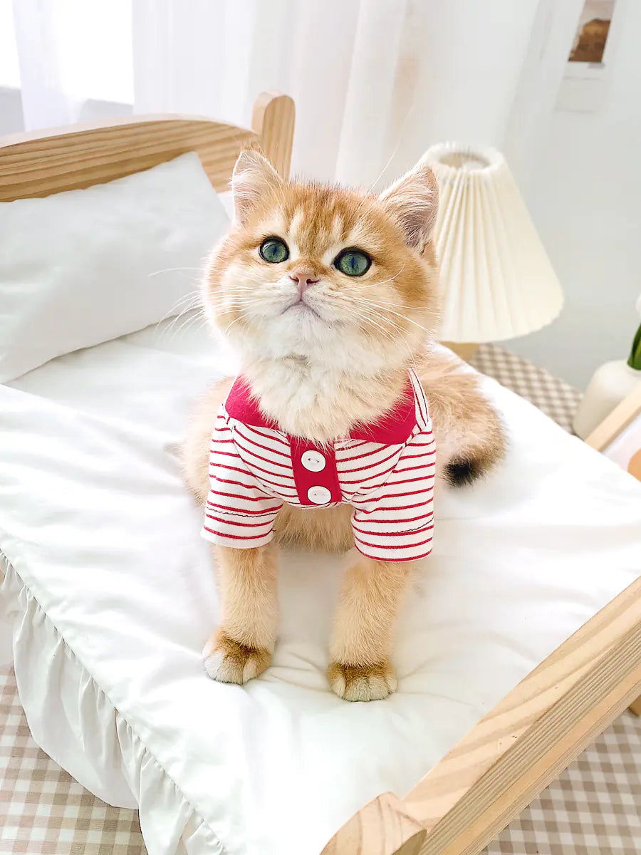Striped Cat Polo Shirt
