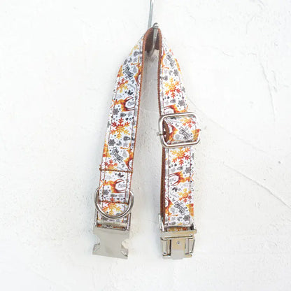 Festive Golden Dog Collar
