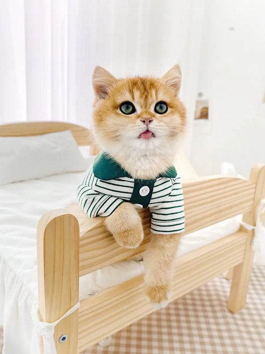 Striped Cat Polo Shirt